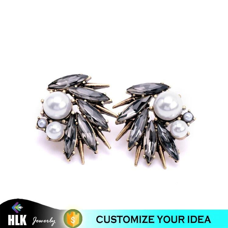 

Wholesale Retail Fashion Design Cluster Women Irregularity Simulated  Spike Stud Earrings, White