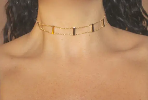 2017 factory custom green crystal big stone fashion women jewelry choker uneven stone necklace