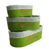 (SR-25G)Felt Embroidery Gift Bread Basket with Lining For Home Kitchen Storage,Set of 3