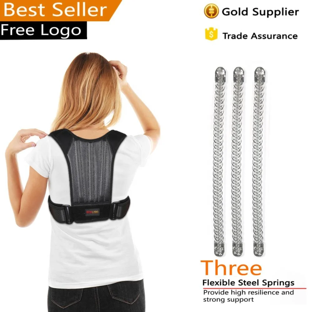 

FDA Adjustable Custom color Neoprene Posture Corrector Shoulder Brace, Black