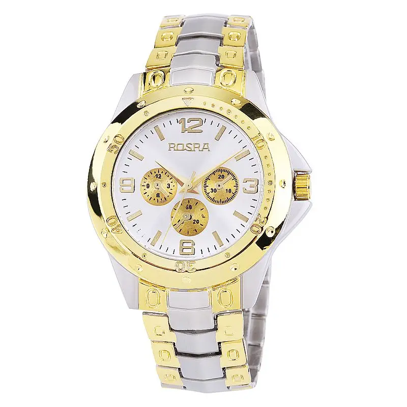 

Rosra 8622 fashion rosra stainless steel quartz casual wrist watch wholesale sport watch, Photo color