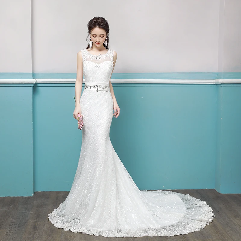 

China wholesale Mermaid/Trumpet turkey wedding dress with fish tail