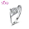 Women Solid 925 Sterling Silver 9925 sterling silver jewelry With Zirconia Style rings jewelry women