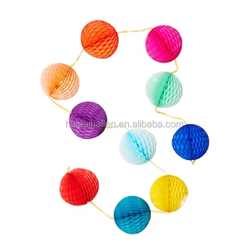 tissue paper ball garland