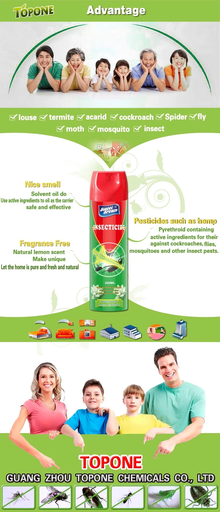 insect killer spray cockroach killer insecticide spray for home pest control