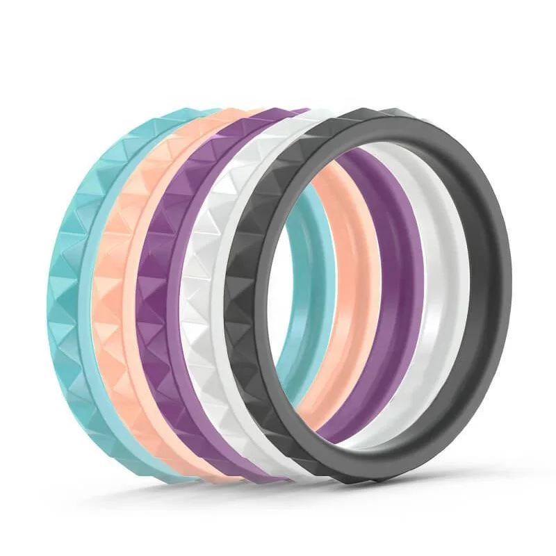 

Size Adjuster Ad Fashion Style Silicone Rubber Wedding Ring, Customized color