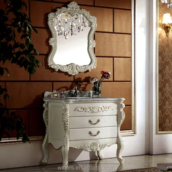 Shabby Chic Gold Foil Bathroom Furniture Victorian Style Console