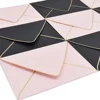 Envelopes V Flap Quick Self Seal with Gold Border Golden Border pink envelope for Weddings, Invitations