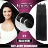 Xuchang hair supplier 30 inch remy human straight hair machine weft , 100 european remy virgin human hair weft