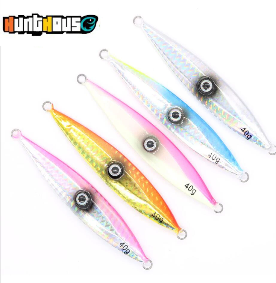 

hunt house Slow Jigging 100g 150g 200g Metal Jigs Heavy lure for Saltwater Fishing Lures, Vavious colors