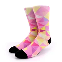 

KANGYI Wholesale Sublimated 3D Print Socks Sports Men Polyester Compression Custom 360 Printed Socks