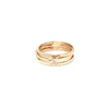 s925 silver jewelry 18k gold plated mini diamond pave ring for women