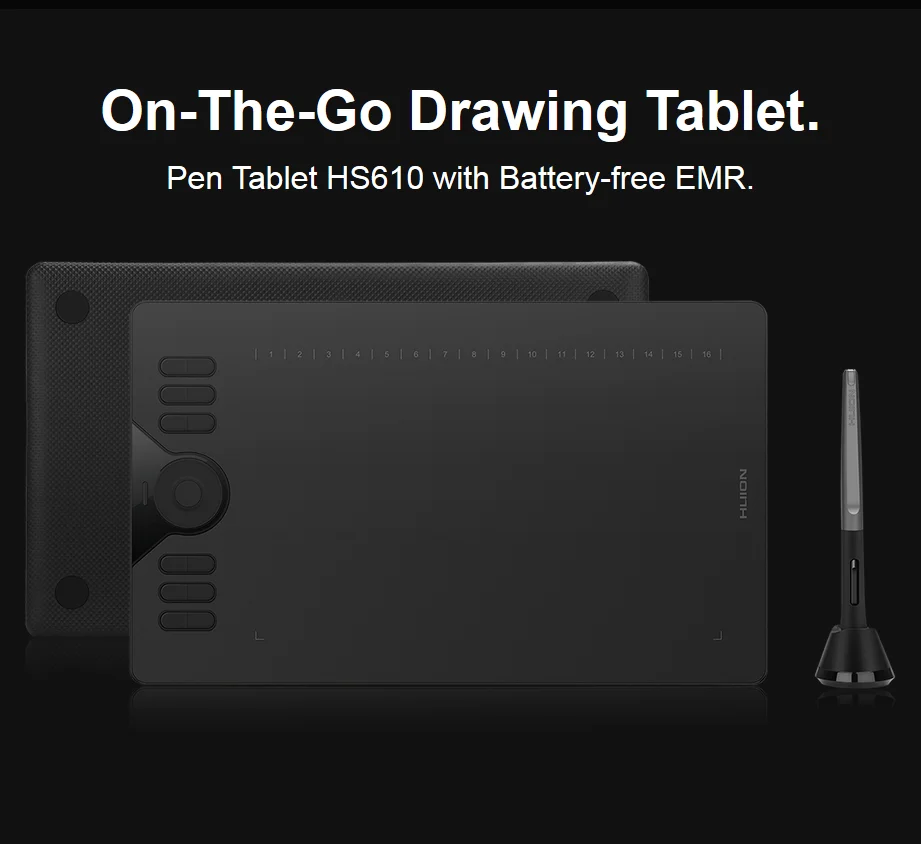 10*6.25inch Huion Inspiroy Hs610 Professional Write Graphic Draw Tablet