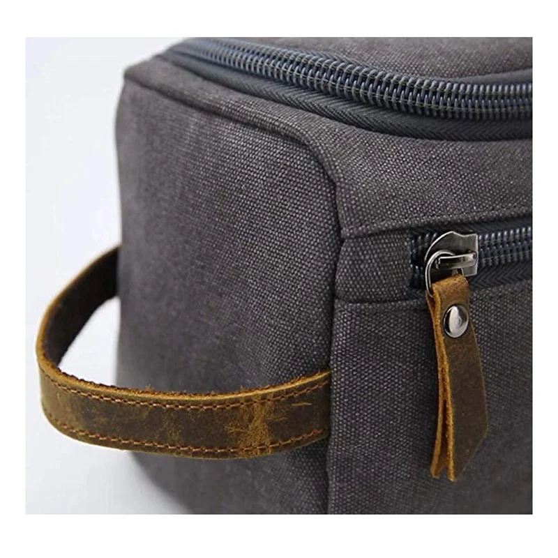 Tsa Approved Makeup Organizer Eco Friendly Canvas Shaving Dopp Kit