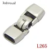 low price cheap shipping various colors 7x3mm fold over durable long lasting stainless steel plain clasps features leather cord