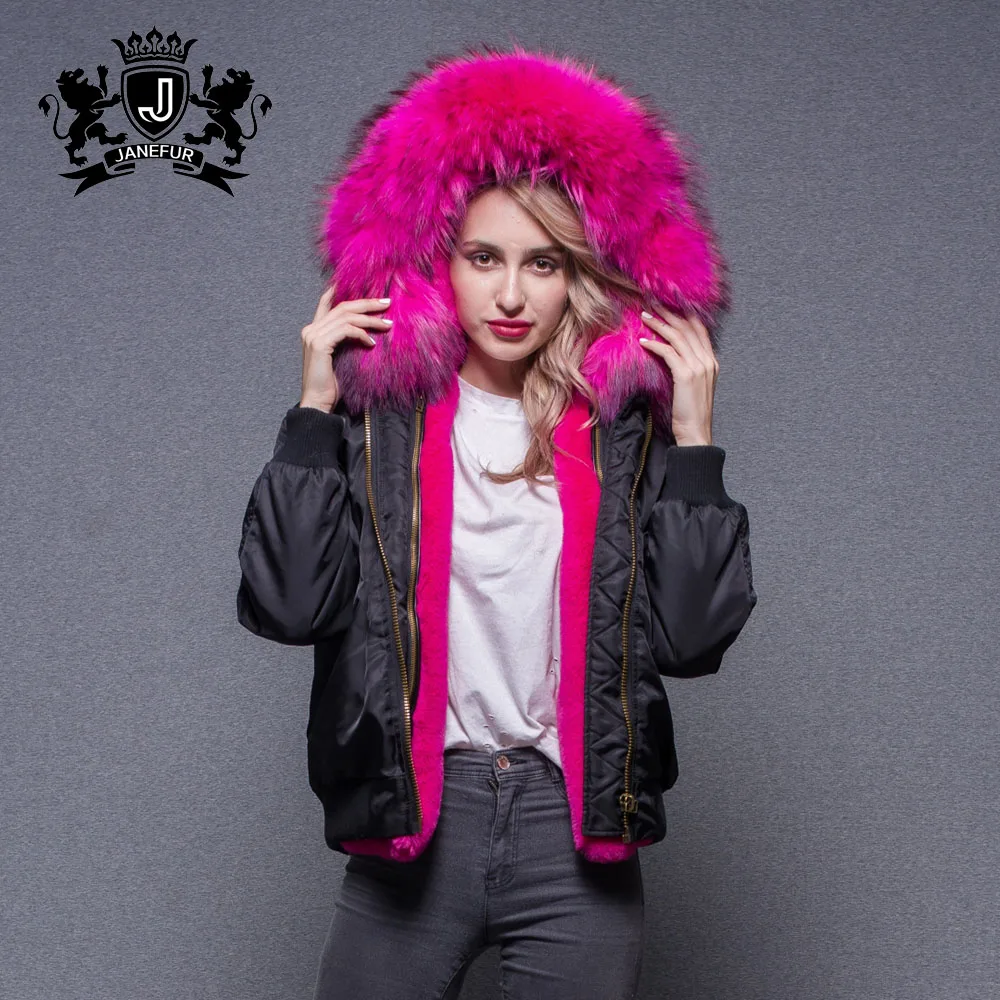 

Custom bomber jackets fashion bomber jacket hoodie raccoon fur