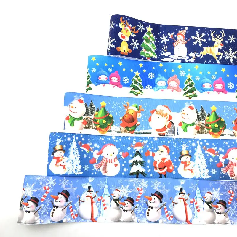 

New Arrival 75mm/3'' Christmas Day Ribbon Hair Bow Ribbon Printed Ribbon, 196 colors