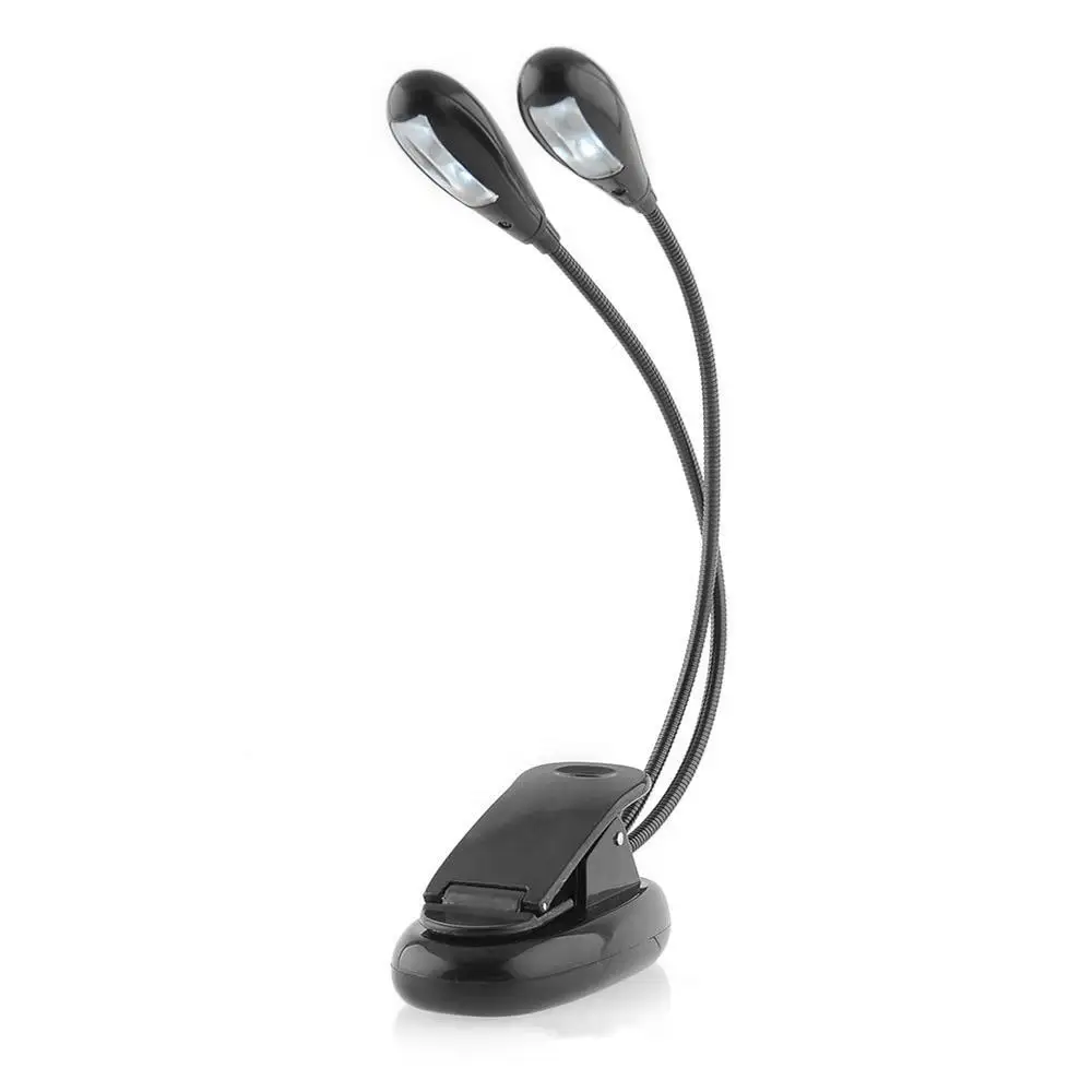 

Modern double head led Music Stand Light with USB Port and clip