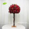 GNW hot red event table decoration artificial red peony flower ball for sale