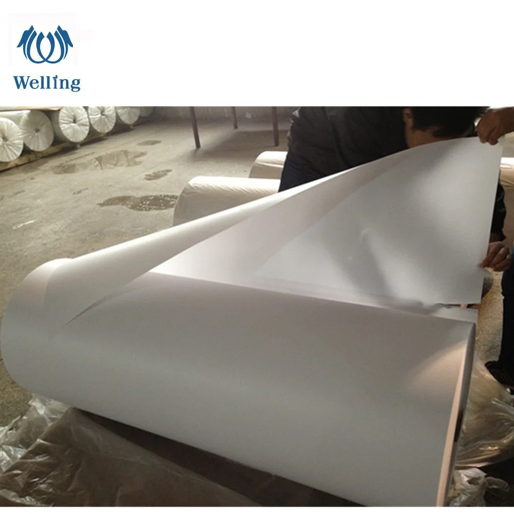 0.30.5mm Adhesive Antistatic Antiuv Pvc Lampshade Film Matt White