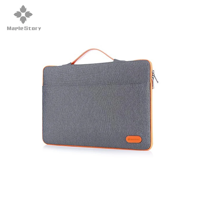 

13" 14" 15.6" multi-color and size water resistant laptop sleeve bag with handle for computer ultrabook briefcase carrying bag, Black, grey, green, blue or customized