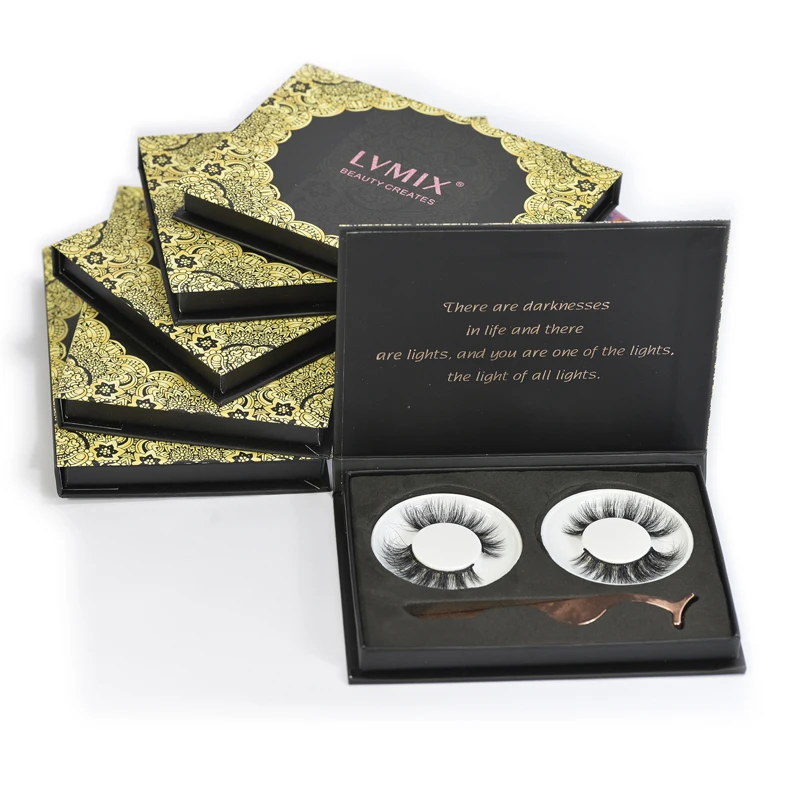 

Wholesale custom false 25mm real mink lashes packaging box luxury premium charming 3d mink eyelashes vendors, Natural black