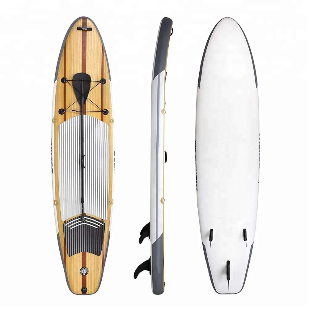 

HERON SUP Board Wood Grain Inflatable SUP Paddle Board, Customized color