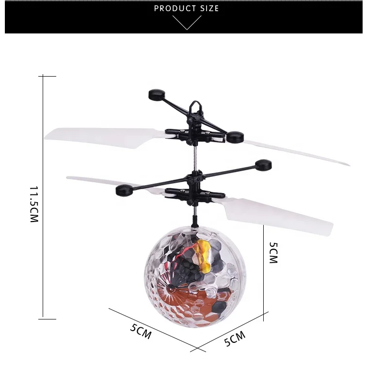

HOT SALE INFRARED HAND INDUCTION TRANSPARENT LED FLASHING LIGTHITNG FLYING BALL DRONE