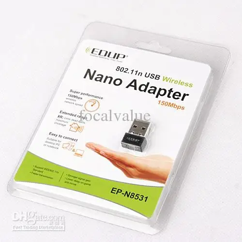 

Original EDUP EP-N8531 150Mbps 802.11n/g/b USB WIFI Wireless Nano MINI SMALLEST Adapter Adaptor free DHL