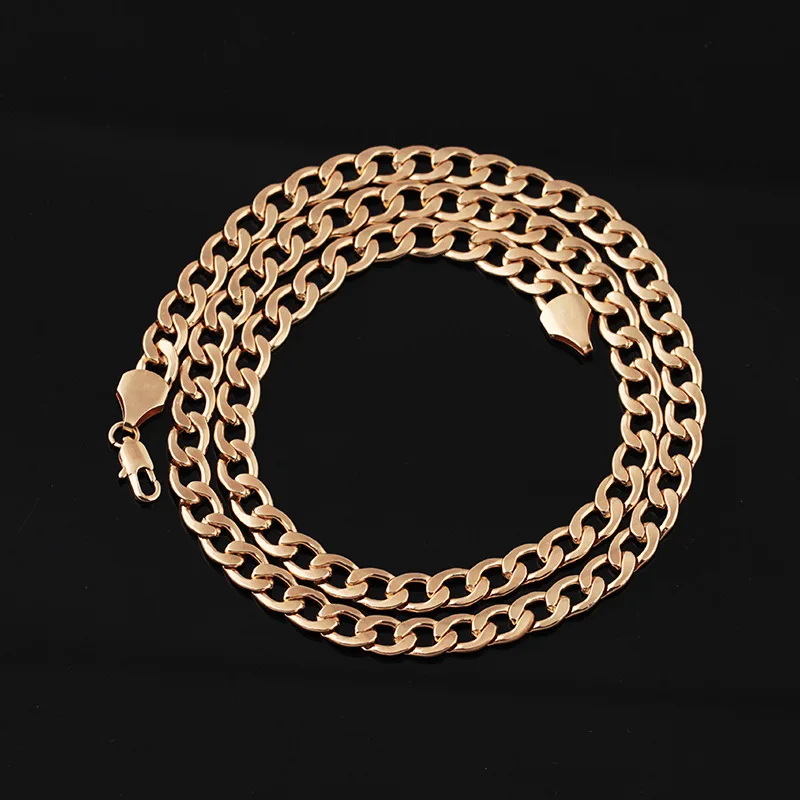 

free sample high quality New HipHop Gold Plated Stainless Steel Chains Fashion Mental Necklace