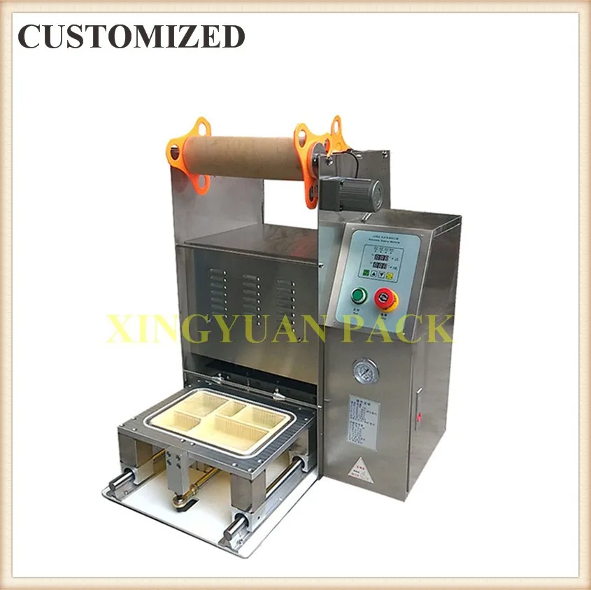 
Automatic Food meal tray/vegetable sealing machine/Customized tray size automatic sealer machine 