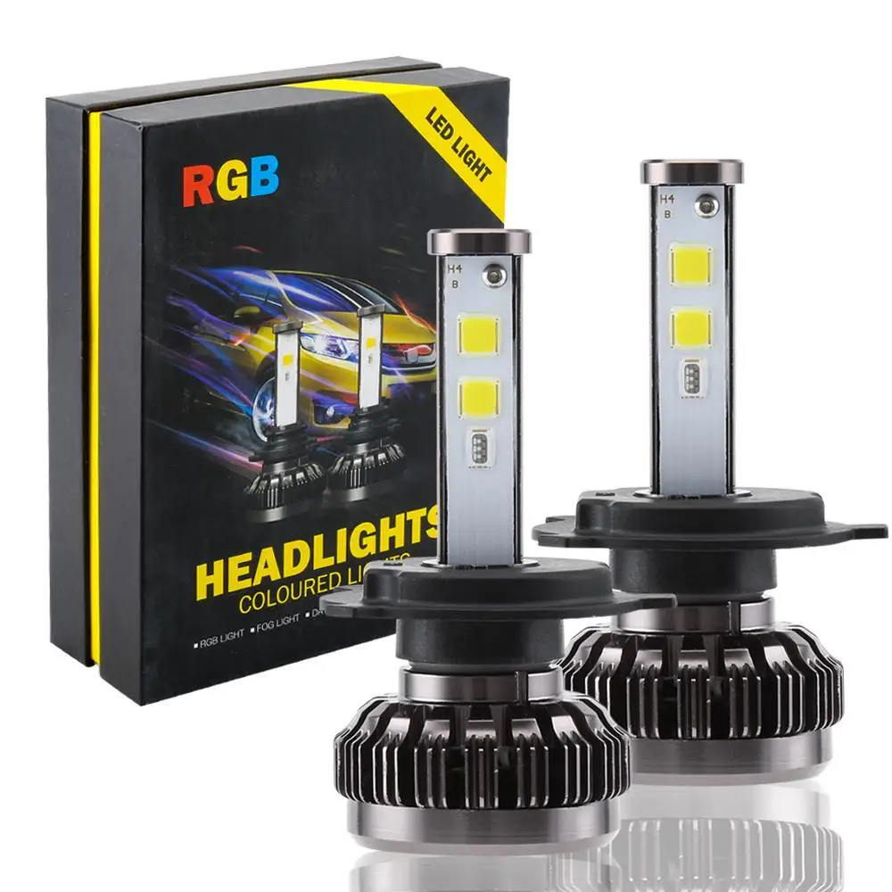 All In One High Low Beam Led Kit H4 Led Head Lamp H7 9005 Led Light Bulbs H4 T8 Car Led Headlight