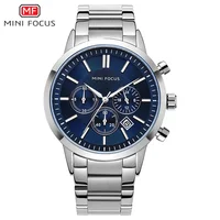 

Top Luxury Brand Mens Watch Business Chronograph Calendar 24 Hour Clock Stainless Steel Quartz Mini focus 0188 Men Wrist Watches