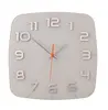 12 inch modern thin glass square wall clock