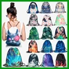 Stock Multi Design 3D Digital Printing Environmental Travel Beach Softback Man Women Drawstring String Backpack Bag Wholesale