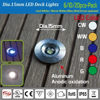 Set Of 10 15mm Led Stair Lights Recessed Deck Light Kit 10 15mm Led Stair Lights Recessed
