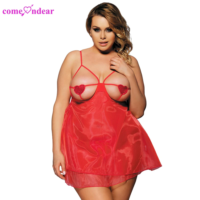 

Online Shop Red Bride Valentines Day Babydoll Lingerie Femme 2021 Fat Women Nighty Open Cup Sexy Lingeries Erotic