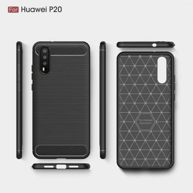 New Arrival Carbon Fiber Tpu case for HUAWEI P20 brushed tpu soft cover for HUAWEI P20