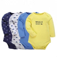 

100% Cotton Stock long sleeve Baby Boy Clothes romper