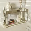 Andreas Champagne Gold Mirrored 2 Drawer Console Table