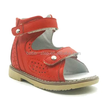 red orthopedic sandals