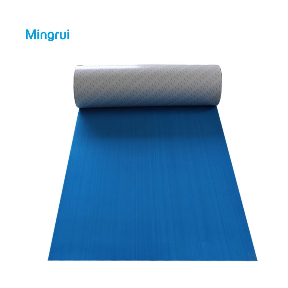 Mingrui Customized Blue Black Brushed Non Slip Self Adhesive Eva Foam Marine Boat Decking