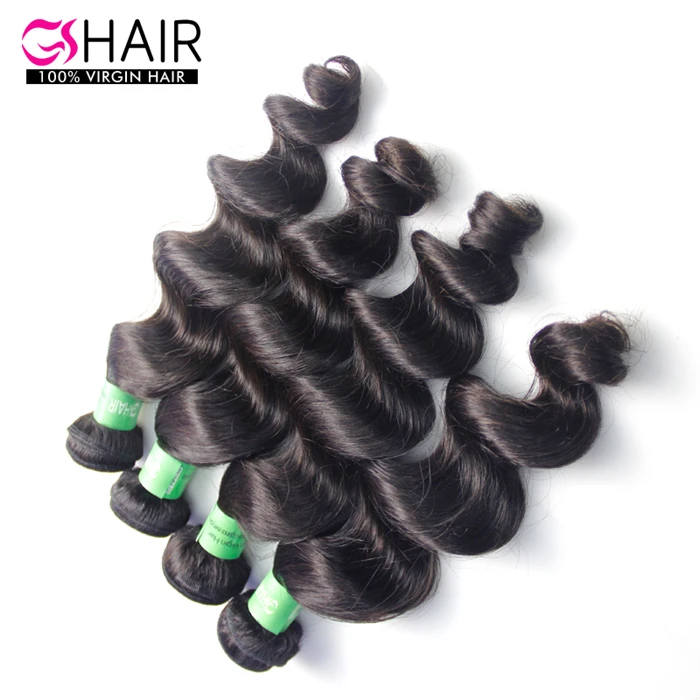 

GS hair raw virgin cuticle aligned hair, cheap brazilian weave bundles, wholesale double drawn 10a loose wave virgin hair, Natural color