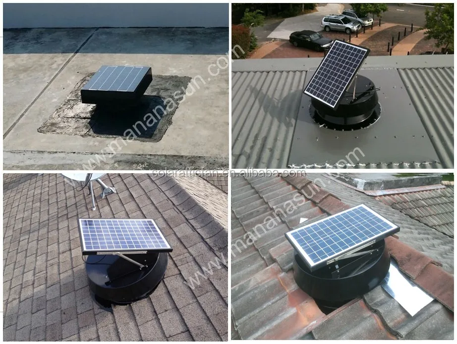 120w Solar Attic Ventilation Fan Axial Roof Fan For Factory And