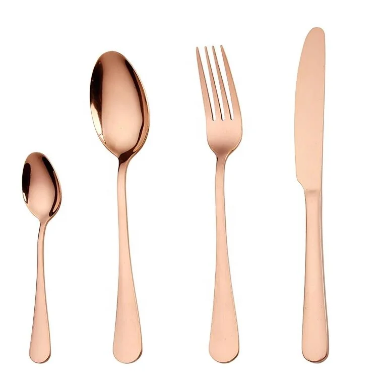 

Wedding gold flatware stainless steel rose gold cutlery wedding cutlery