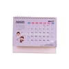 2018 date advisable decorative wire binding table art calendar/desk calendar with Wire o binding