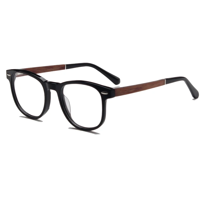 

dangyang trendy popular durable cat eye full frame acetate wooden men eyeglasses, Provide custom