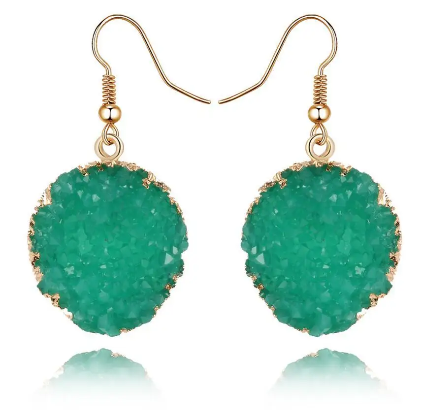 

Free shipping fashion resin jewelry earrings round drop earrings, As pictures