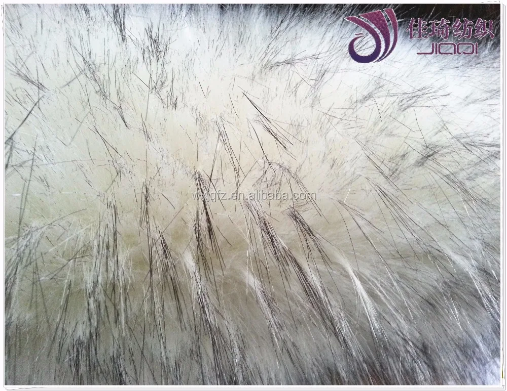 Tip Dyed Long Hair Collar White Black Faux Fur Fabric Buy Faux