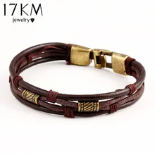 Genuine Leather Genuine Women Man Bracelets Unisex Casual/Sporty Multi-Layer Alloy Hook Link Chain Christmas Holiday Bracelet